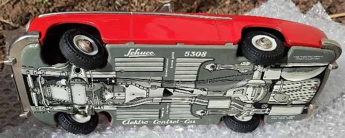 Schuco Control Car 5308, B/O , the rarer version with operating headlights, boxed, with all the - 5