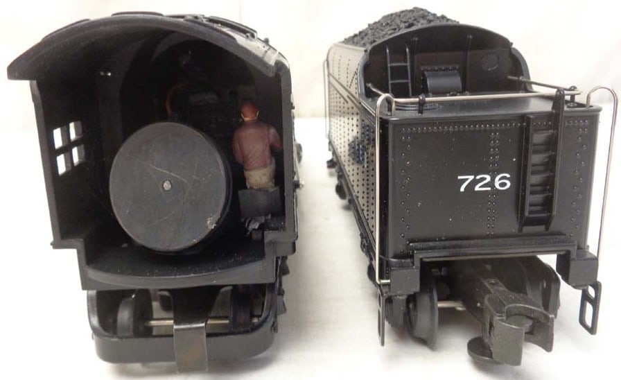 Williams O scale 2-8-4 Berkshire #726, with Seuthe smoke unit in original box, c10,. - 6