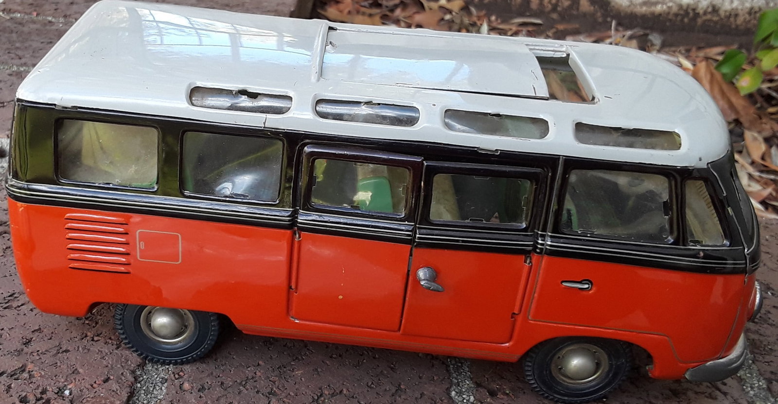 Tippco VW police bus TCO-020, made in Western Germany in the 60's , c9. - 4