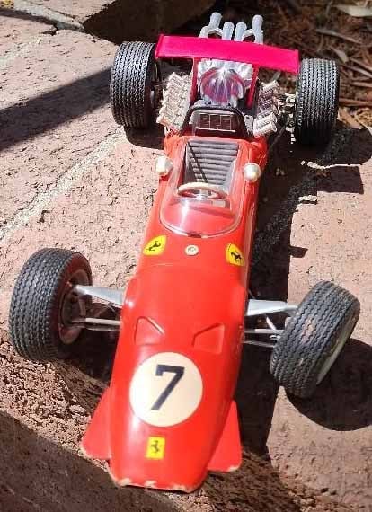 Schuco Ferrari windup race car,rack and pinion steering, Made in Germany, c10. - 2