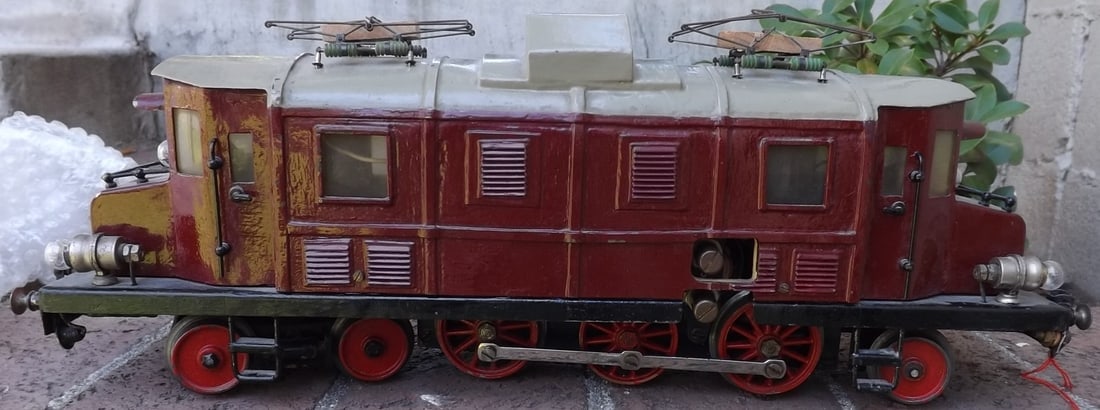 Hehr Gauge 1 brass 2-C-1 locomotive , Made in Germany,three rail DC, with interior lighting, working - 4