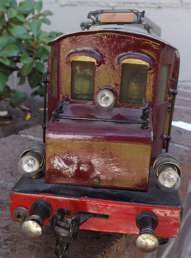 Hehr Gauge 1 brass 2-C-1 locomotive , Made in Germany,three rail DC, with interior lighting, working - 5