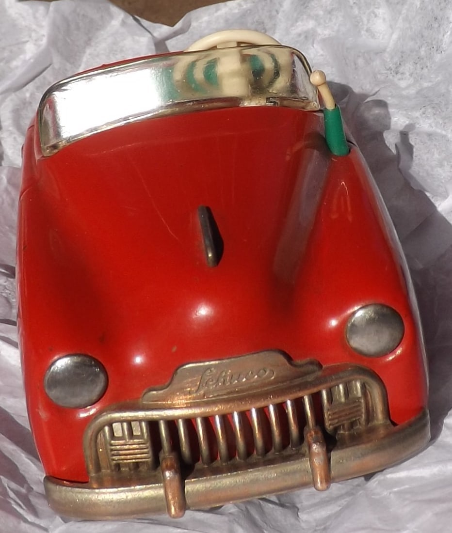 Schuco "Radio" 4012 (made in Western Germany) car, rack and pinion steering,Swiss music box,c10,. - 5
