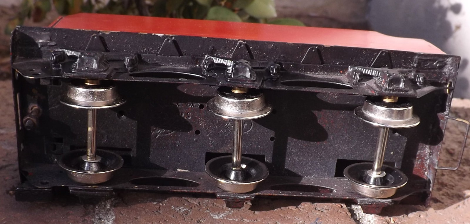 Brass tender , S gauge, made by "College Model" , c9, brass,steel. - 4