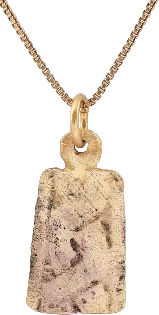 RARE VIKING WARRIOR'S BRACELET PENDANT NECKLACE: 10th-11th century AD. Vikings were highly skilled metallurgists, and as a result, breaking metal had supernatural significance for them. Breaking ringjarn (iron rings) as shown on the Larbro Stone, wa
