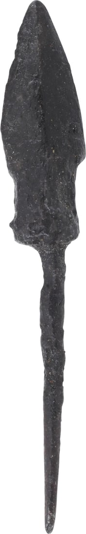 ROMAN IRON ARROWHEAD C.200-450 AD: Roman armies relied on cohorts of archers, often mercenaries recruited locally, for support. As in Medieval times, battles were preceded by a hail of arrows to injure as many as possible and disrupt t