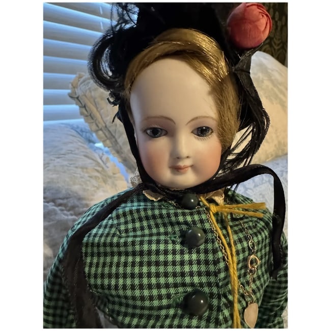 Gorgeous smiling Antique French fashion doll 18" original family - 10