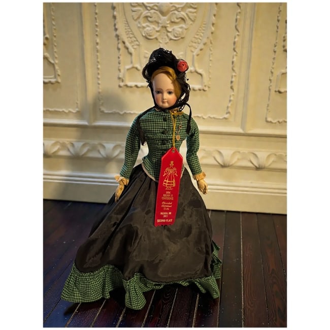 Gorgeous smiling Antique French fashion doll 18" original family - 5