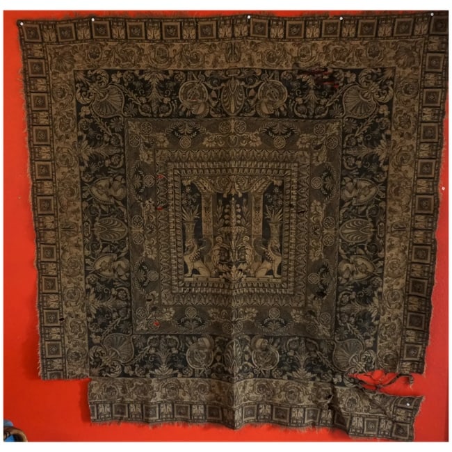 Antique 18th century hand woven Tapestry 63"inches - 2