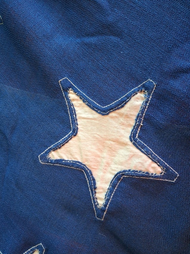 American Flag 38 Star 1877 Colorado Flag Beautiful Condition Civil War C. Smith - 4