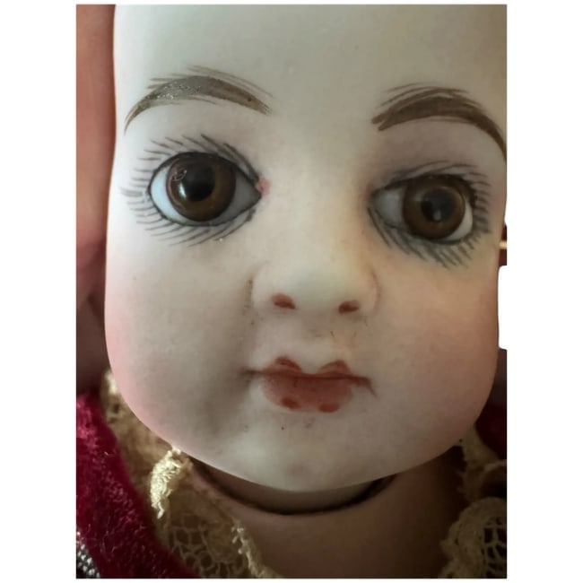 Antique French fashion Doll Poupee cabinet size 12" - 9