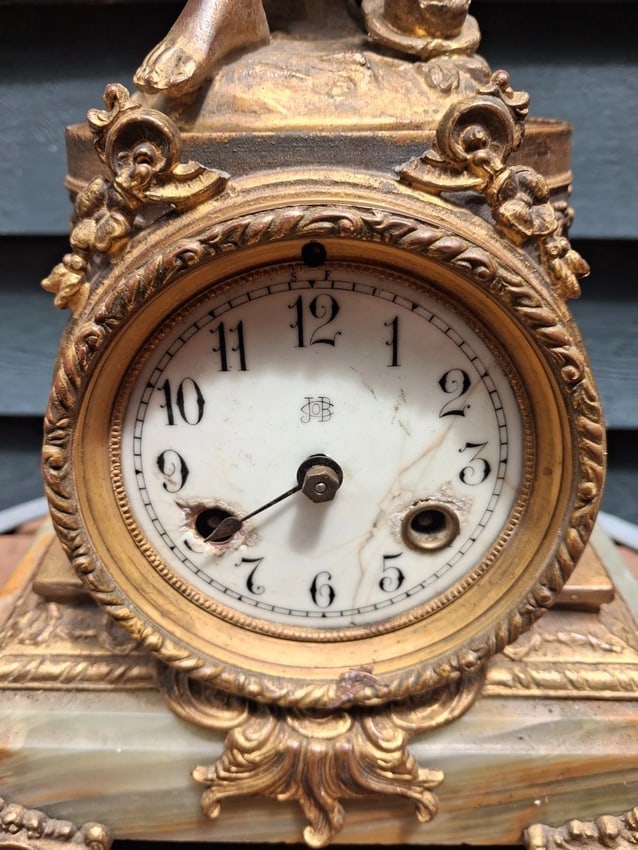 Antique Waterbury Ornate Clock 19th French Rococco Revival As Is parts - 2