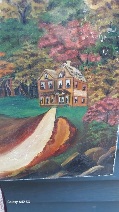 oil painting On Board Lake George Hudson Scene - 4
