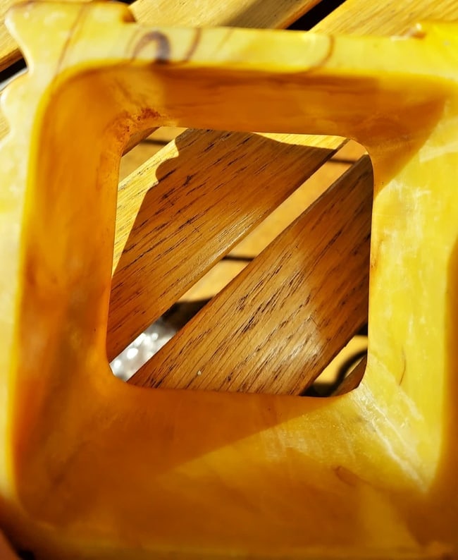 Antique marbleized BUTTERSCOTCH Catalin bakelite 282 grams Bakelite - 3