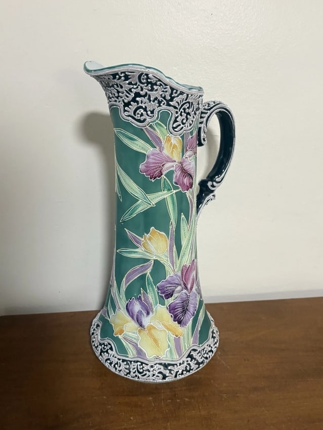 15 5/8" Nippon Moriage Tankard Pitcher (1 of 9)