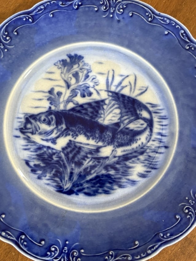 Flow Blue Fish Plate - 2