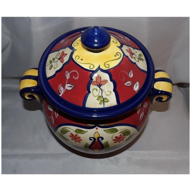 Pier One Vallarta Pattern Cookie Jar - 3