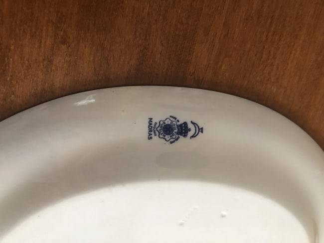 Flow Blue Madras Platter - 3