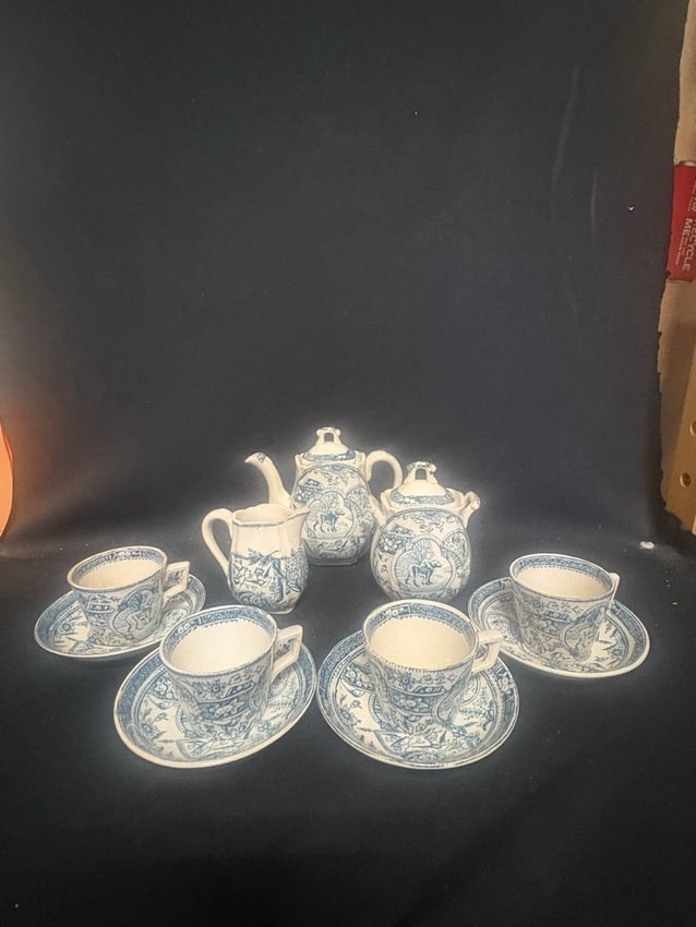 11pc Staffordshire Childs Teaset (1 of 7)