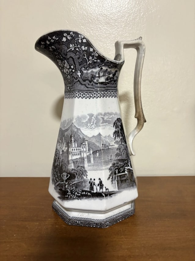 Alleghany Mulberry Pitcher: It is 12" high and is marked. It has no chips, cracks or repairs Shipping: Domestic: Flat-rate of $30.00 to anywhere within the contiguous U.S. International: Foreign shipping rates are determined by