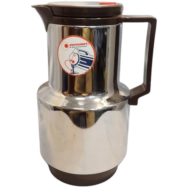 Zimmermann Coffee Thermos Jug: This Zimmermann Coffee Thermos Jug/Carafe is in excellent condition. Holds 850 ml and is excellent condition. Still has instruction for pouring on the pot. No dents. Stands -9 7 /8" tall and holds app