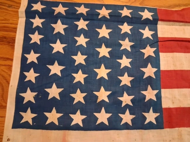 American Flag 39 Star 1889 North Dakota perfect size for framing #12 - 3