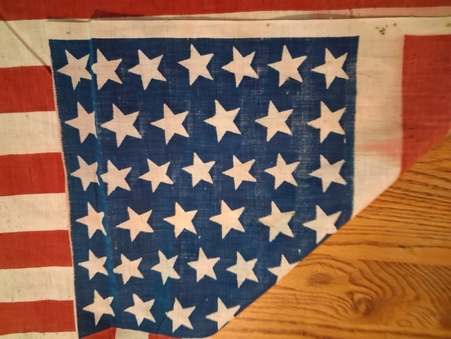 American Flag 39 Star 1889 North Dakota perfect size for framing #12 - 4