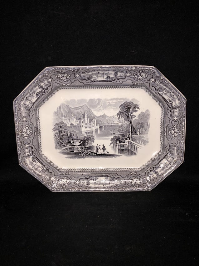 15 1/2" Alleghany Mulberry Platter: It measures 15 1/2" x 11 3/4" and is marked. It has no chips, cracks or repairs Shipping: Domestic: Flat-rate of $20.00 to anywhere within the contiguous U.S. International: Foreign shipping rates