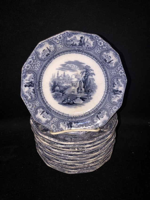 12 mulberry medina 7" plates: They measure 7" and are marked. They have no chips, cracks or repairs . The plates will be mailed in 2 boxes Shipping: Domestic: Flat-rate of $50.00 to anywhere within the contiguous U.S.