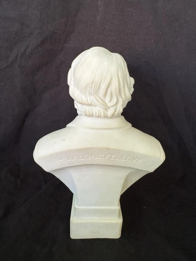 H W Longfellow Parian Bust - 3