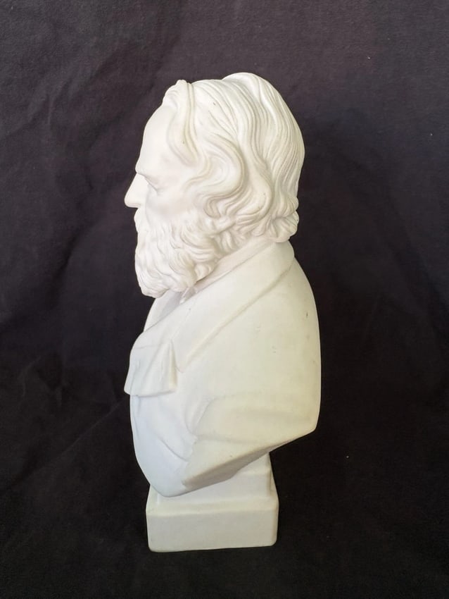 H W Longfellow Parian Bust - 4