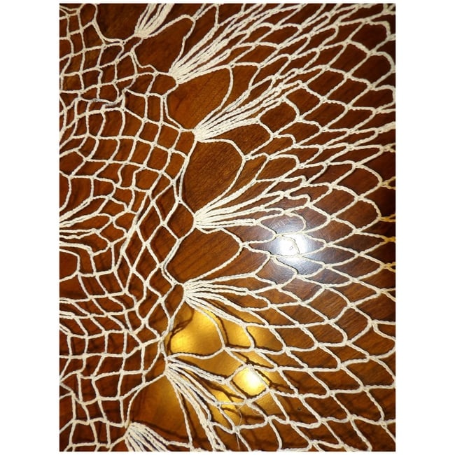 Large Crochet Round Tablecloth - 5