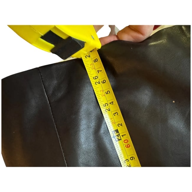 Vintage 1980s Gianni Versace Vintage Leather Blazer with Chains sz 8-10 - 6