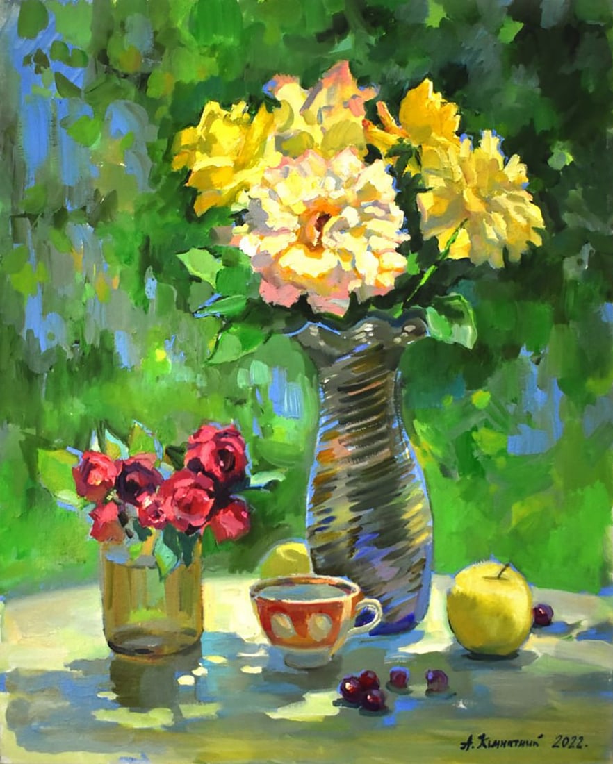 Oil painting A Bouquet of Yellow Flowers Anatoly Kymnatny: Title: Oil painting A Bouquet of Yellow Flowers Anatoly Kymnatny Description: NoKym 9*** ABOUT THIS PAINTING **** TITLE: "A Bouquet of Yellow Flowers"* ARTISTS: Anatoly Kymnatny* SIZE: 50x40