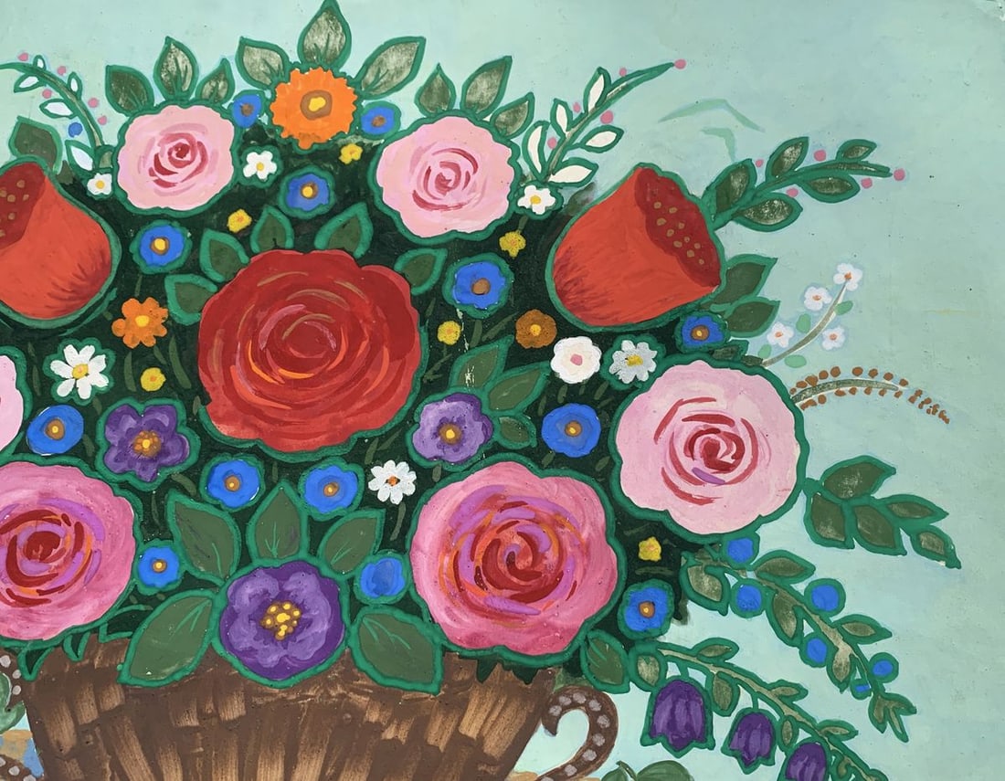 Pastel painting Flowers in the arms of a vine Ivan Tsyupka - 8