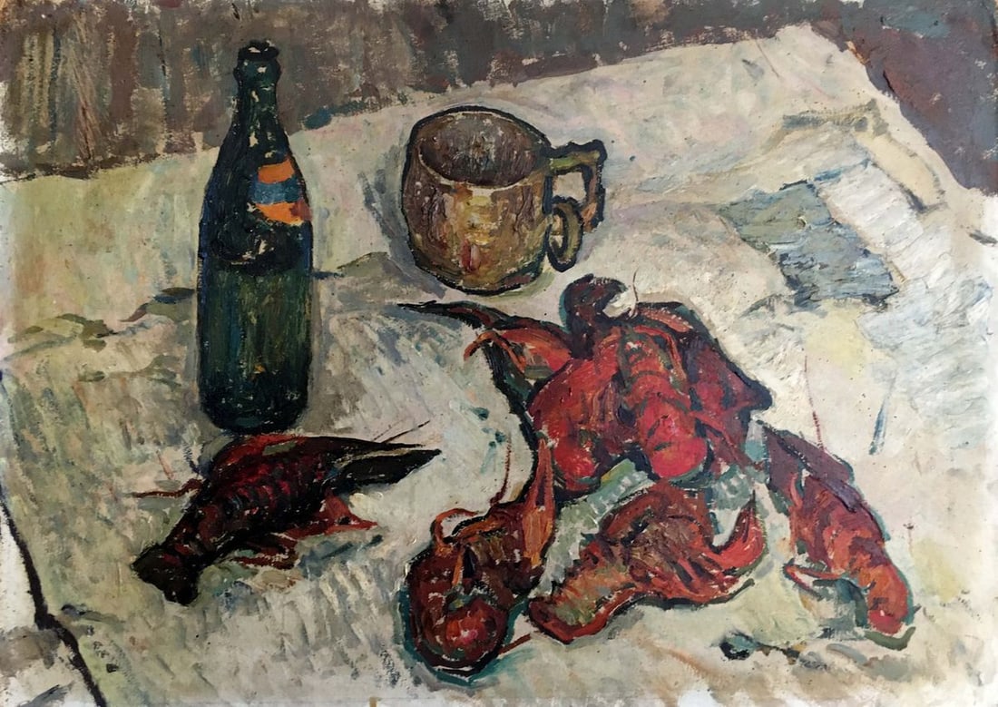 Oil painting Cancer on the table Sakhnenko Victor Ivanovich (1 of 7)