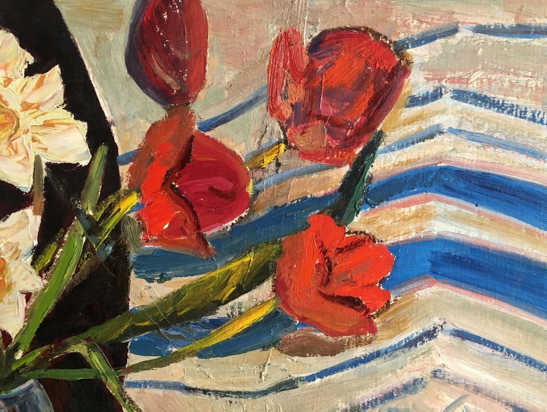 Oil painting Flowers on the table Les' T. S. - 3
