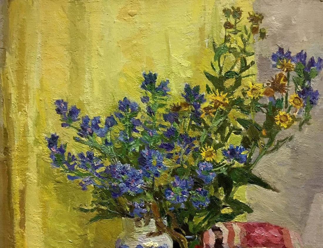 Oil painting Flowers on the table Konovalov V. Y. - 2