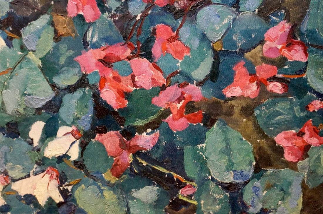 Oil painting Flowers are growing - 6