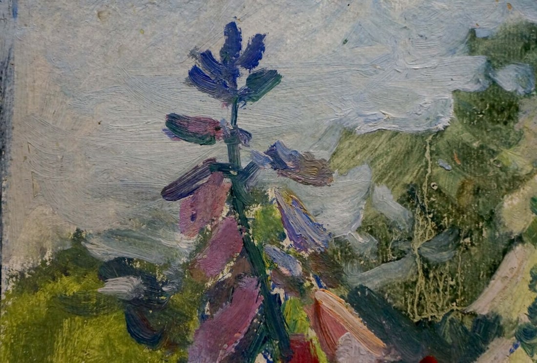 Oil painting Flowers in a bottle - 4