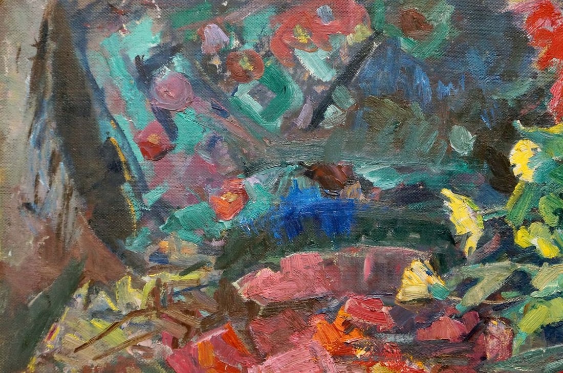Oil painting Shvab Vladimir Flowers on the table - 3