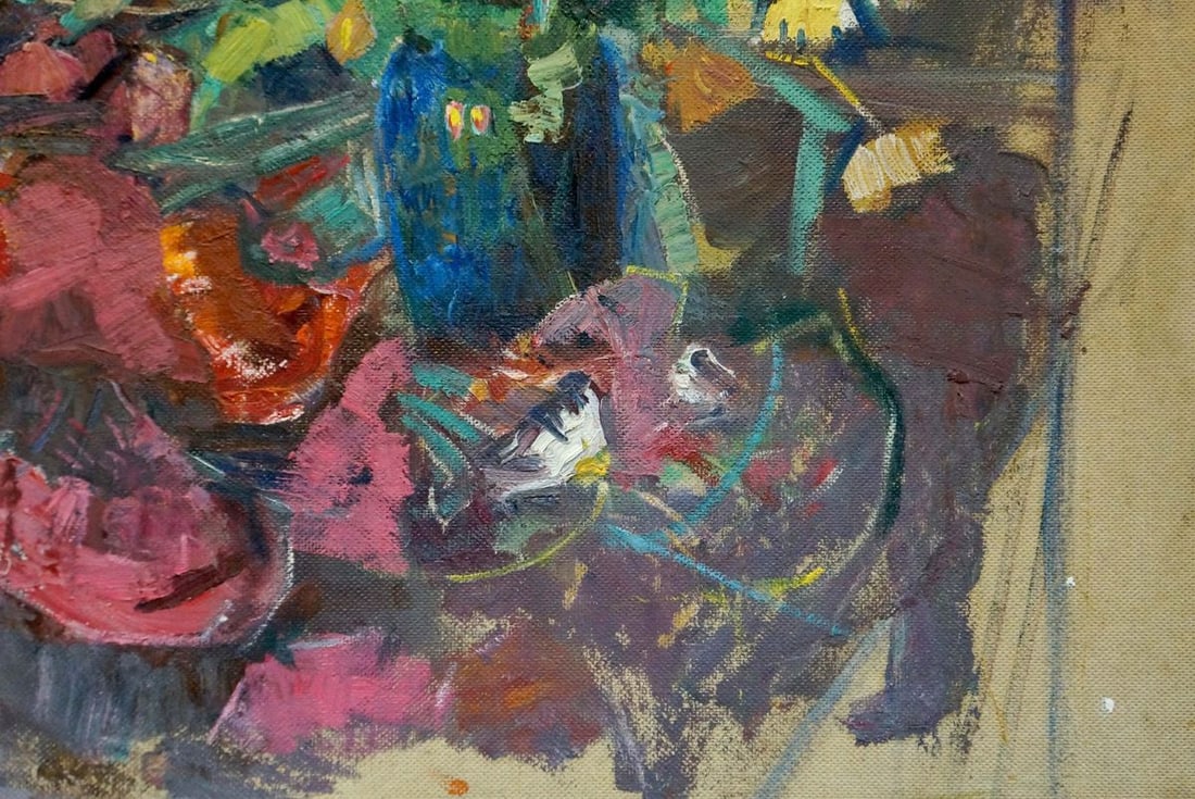 Oil painting Shvab Vladimir Flowers on the table - 5