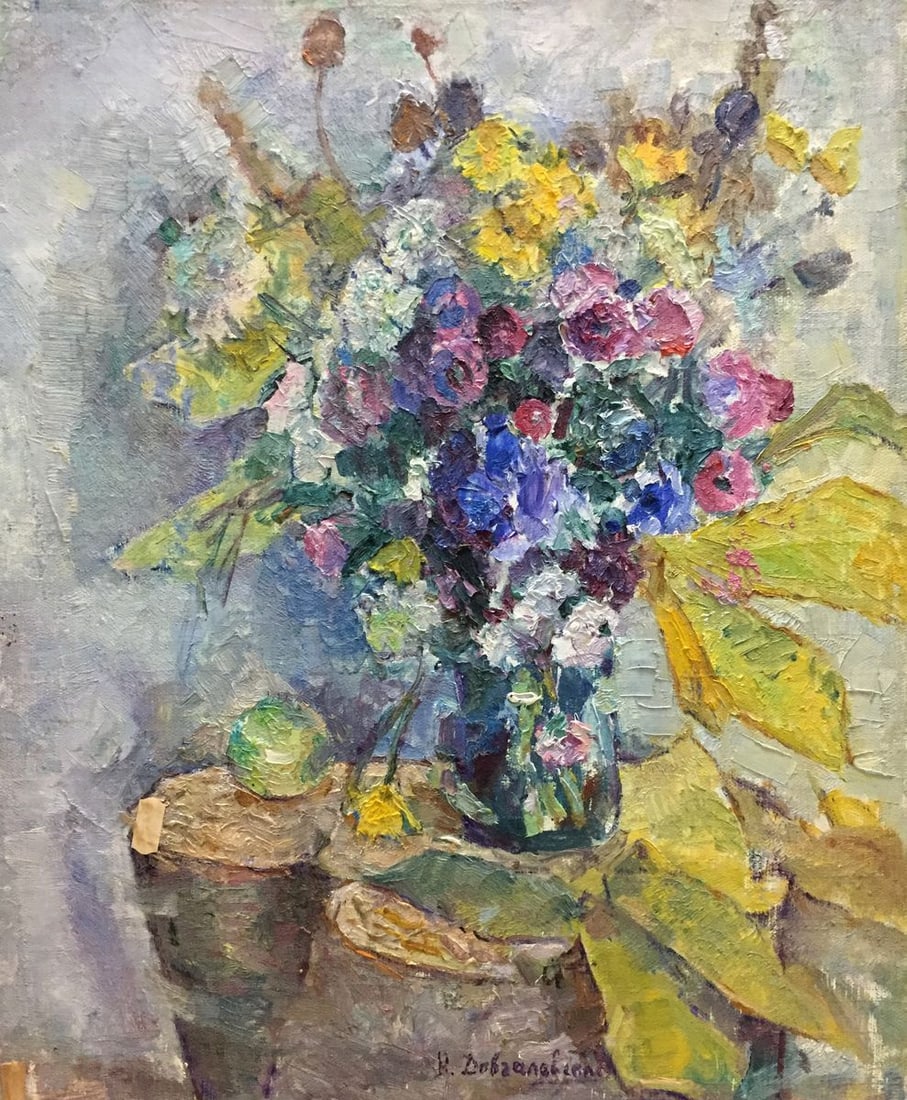 Oil painting Flowers Dovgalevskaya Vera Veniaminovna (1 of 12)
