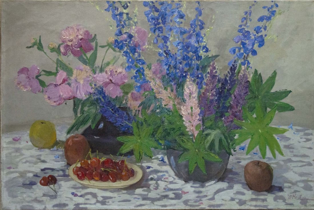 Oil painting Bouquet of autumn flowers: Title: Oil painting Bouquet of autumn flowers Description: NoVernd 113 *** ABOUT THIS PAINTING *** * TITLE: "Bouquet of autumn flowers" * ARTISTS: Unknown artist * SIZE: 80x180 cm/'31.49x70.86