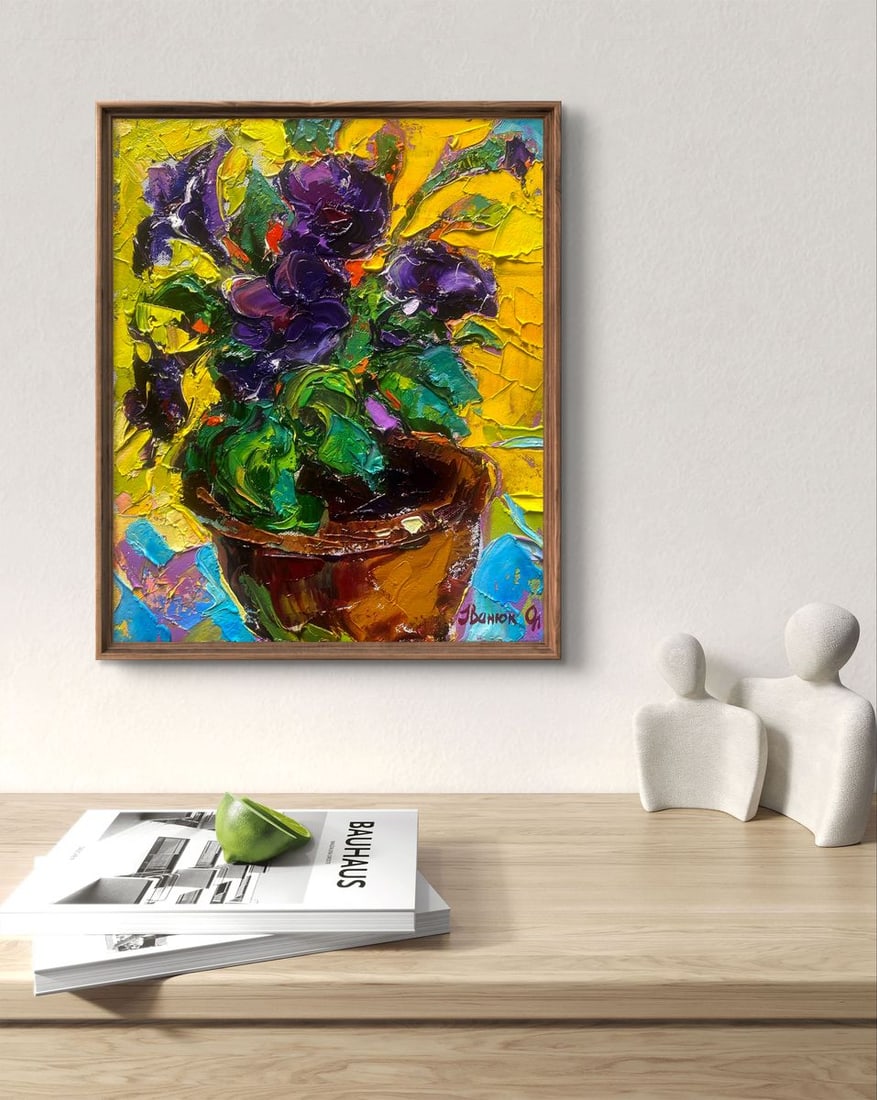 Oil painting Life blooms in the color of petunias Oleksiy Ivanyuk - 2