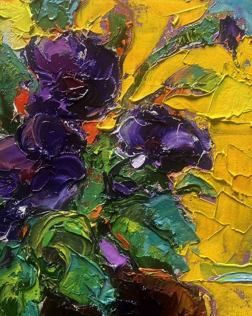 Oil painting Life blooms in the color of petunias Oleksiy Ivanyuk - 5