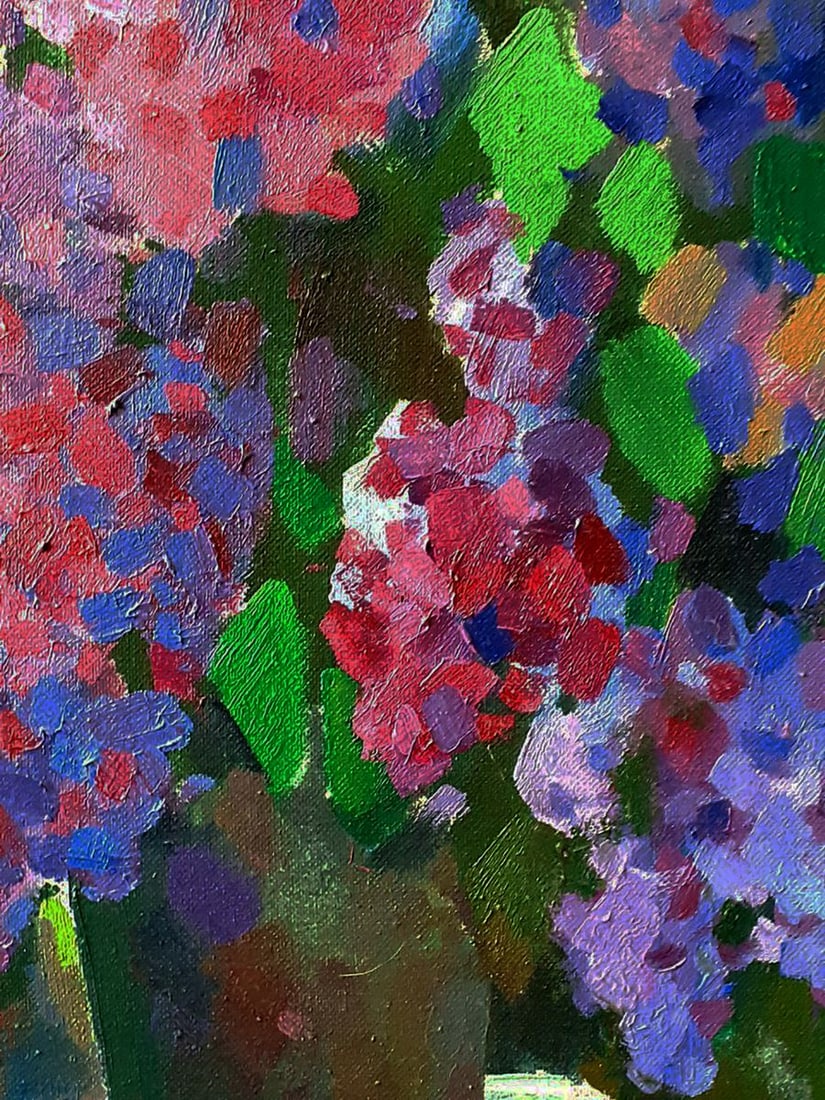 Oil painting Lilac blooms in the embrace of light Pavel Dobrev - 6