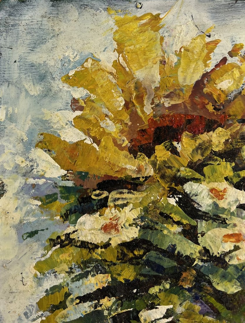 Oil painting Daisies and sunflowers Vadim Aksenov - 5