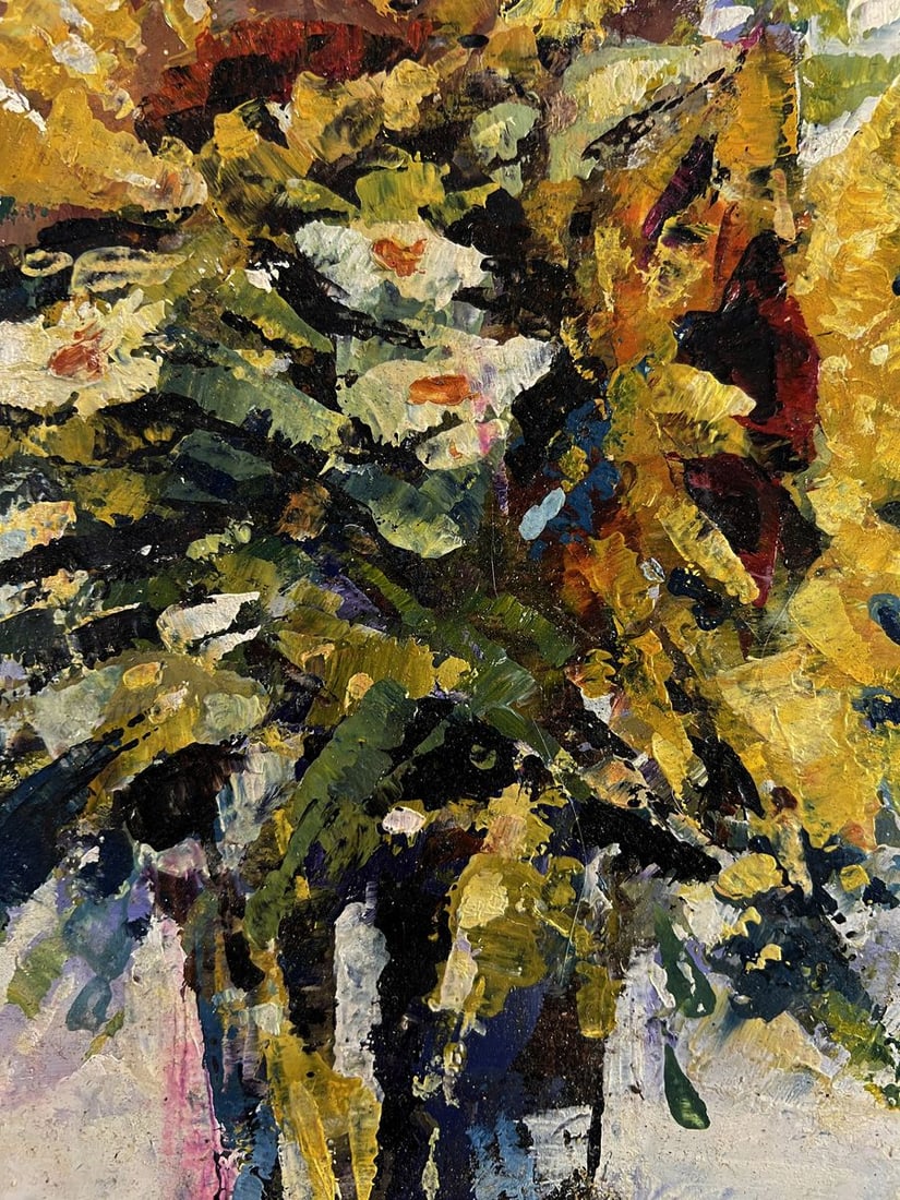 Oil painting Daisies and sunflowers Vadim Aksenov - 6