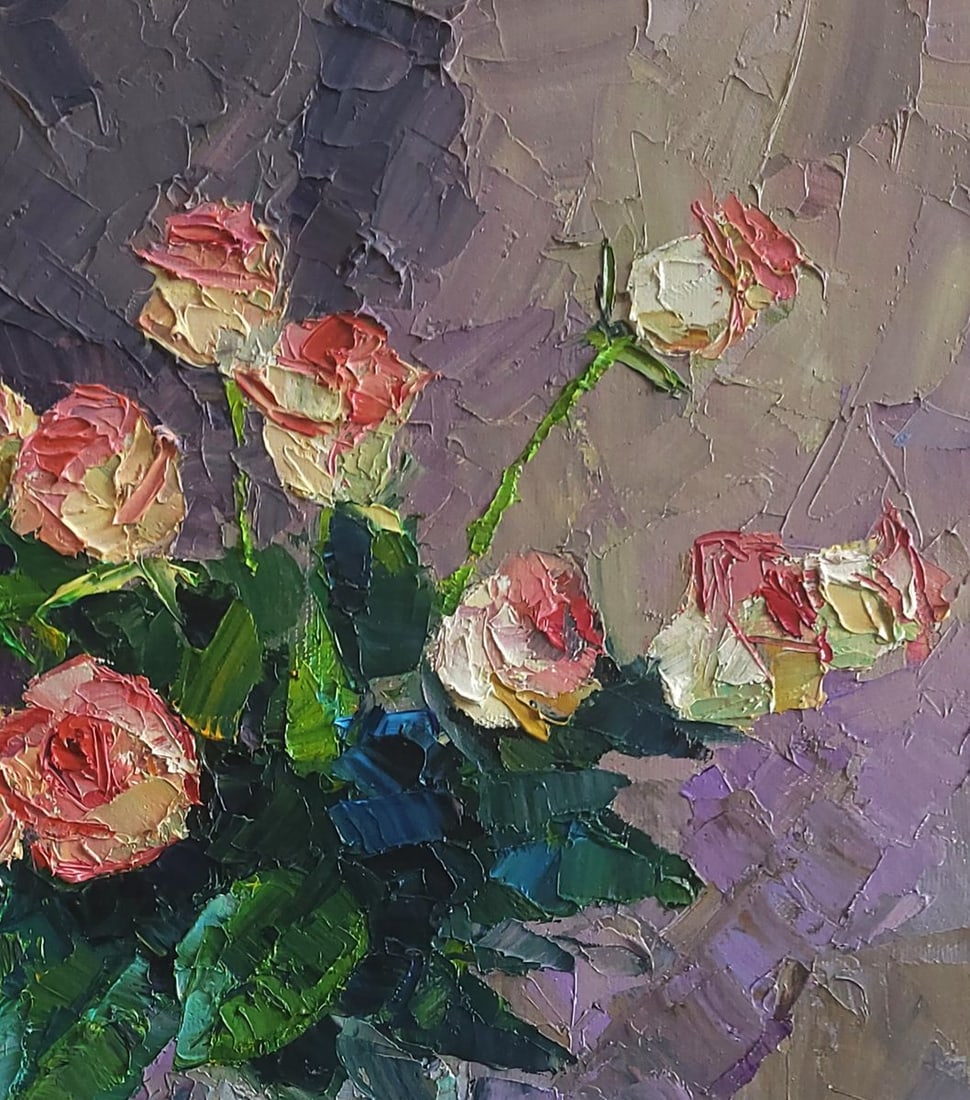 Oil painting Roses in crystal Boris Serdyuk - 5